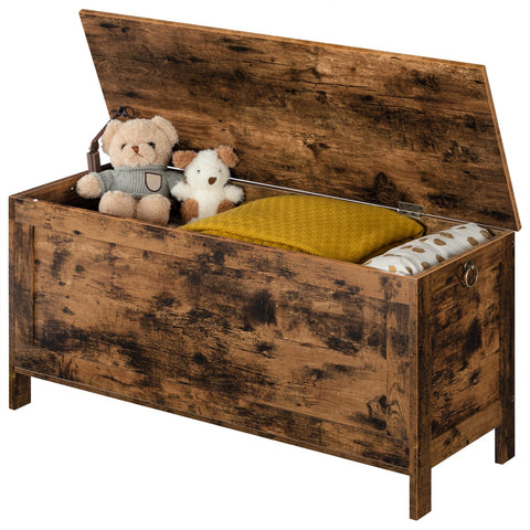 Hoobro retro rustic finish enhances living room decor with warmth.