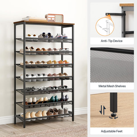 HOOBRO sturdy shelves hold 44 lb each for heavy items