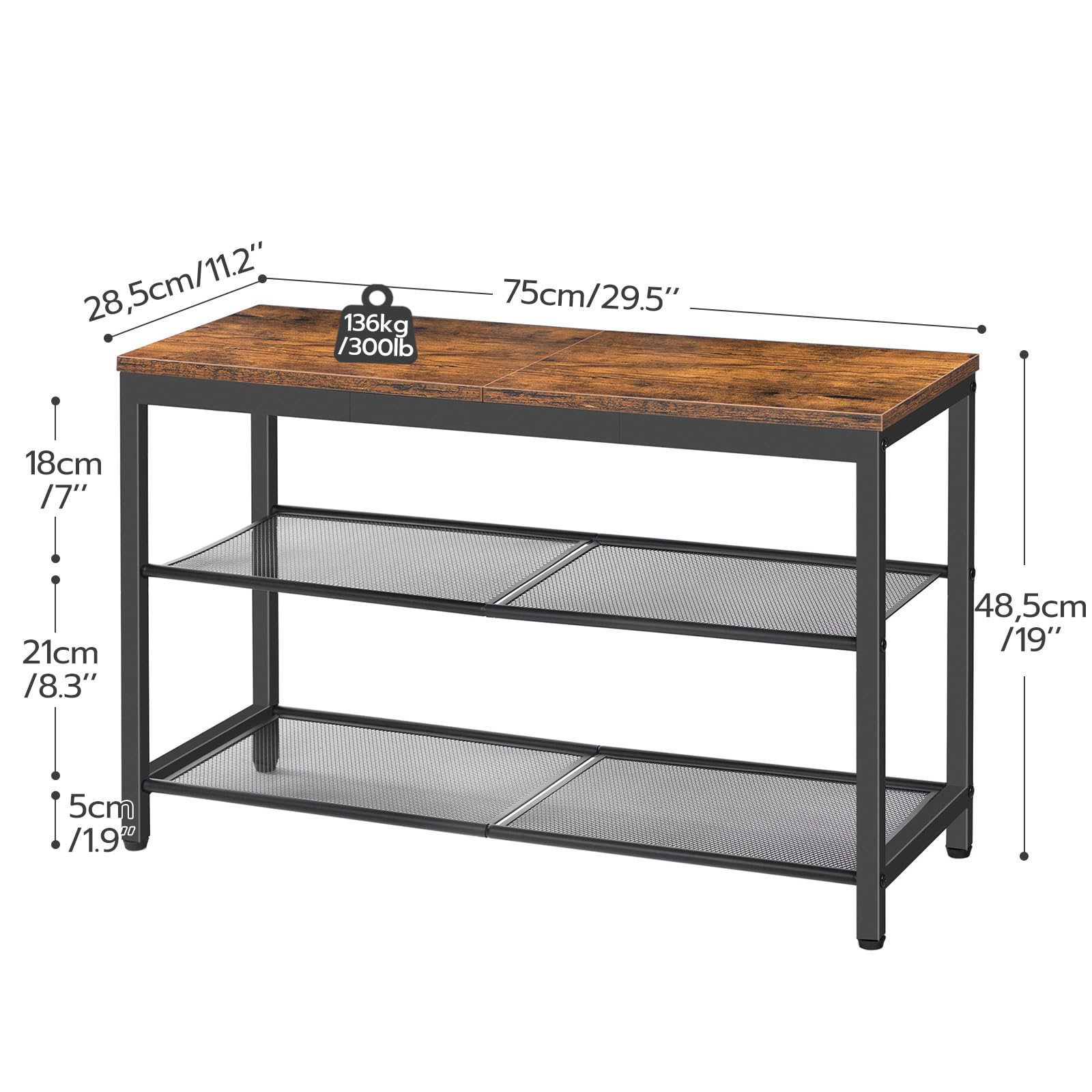 HOOBRO industrial metal legs add robust support and long-lasting stability.