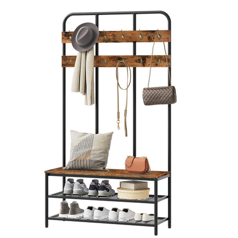 HOOBRO mud room rack keeps everyday gear within easy reach.