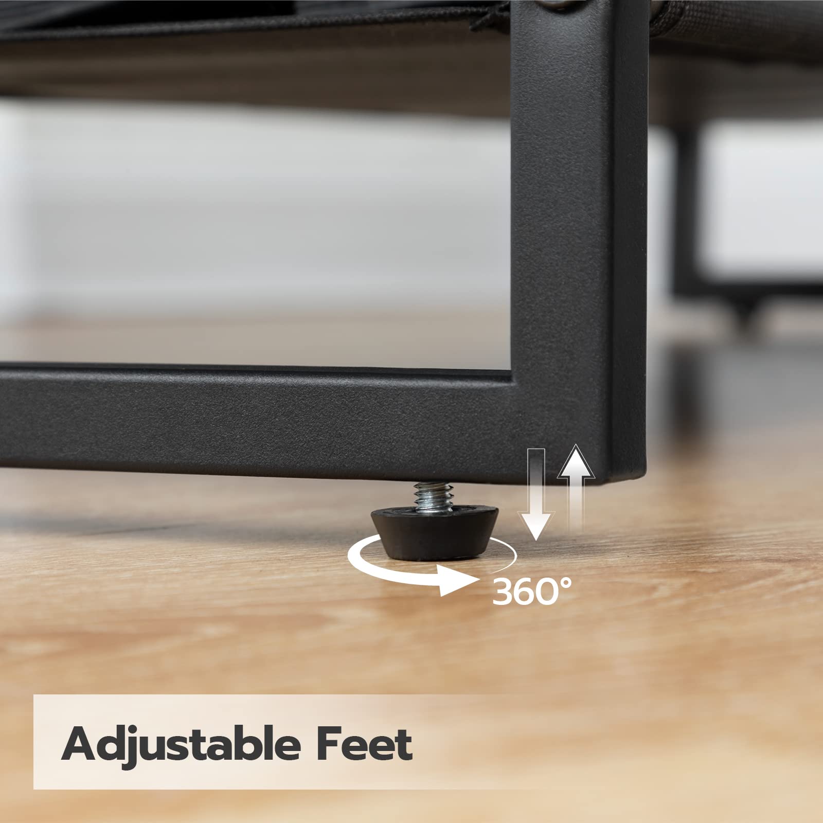 HOOBRO adjustable feet ensure level balance on uneven floors.