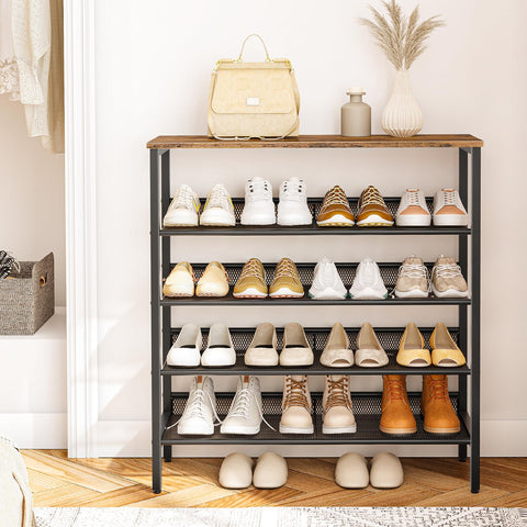 HOOBRO shoe rack durable metal frame provides steady support for daily use