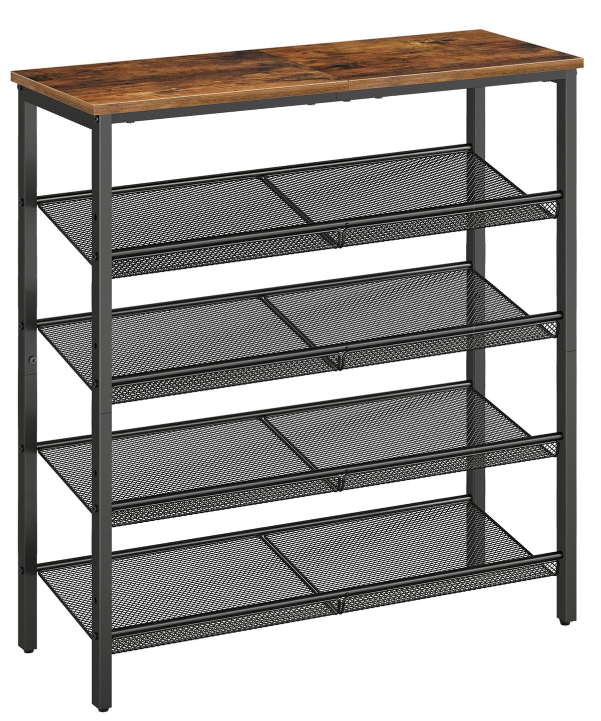 HOOBRO entryway shoe rack with top shelf for organized, accessible storage