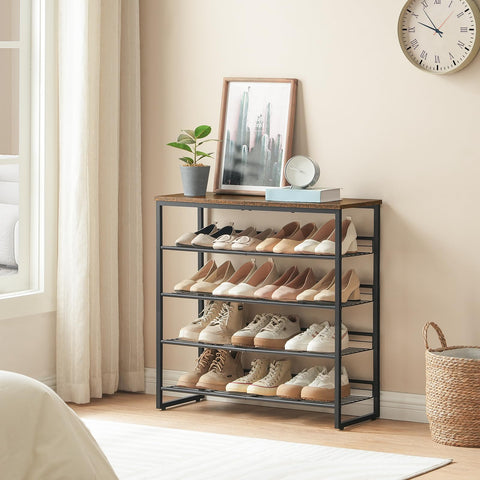 HOOBRO rustic brown and black finish adds warmth and style.