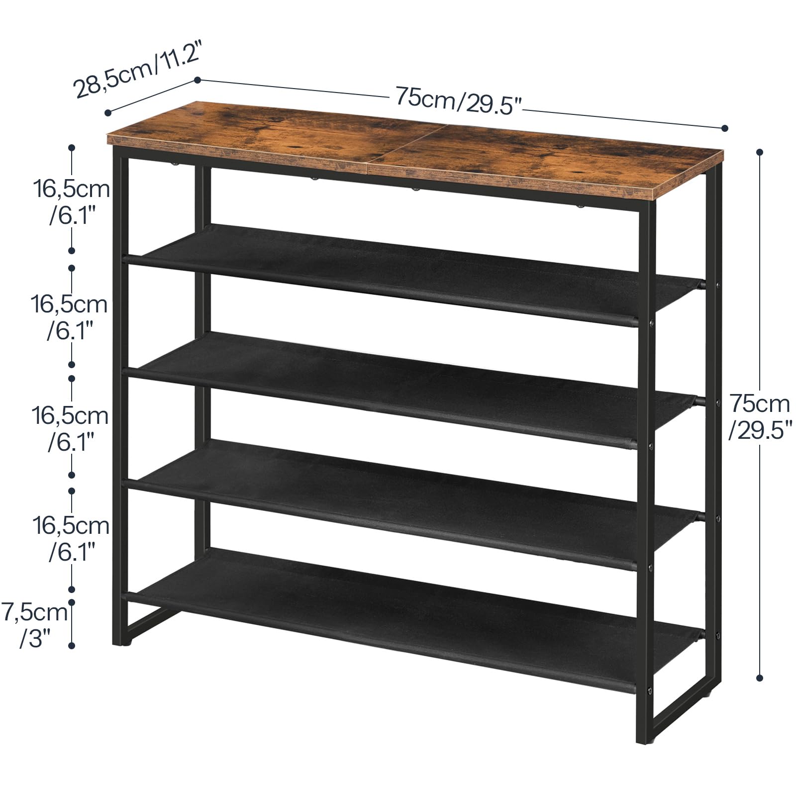 HOOBRO wooden top panel adds decorative, practical surface for accessories.
