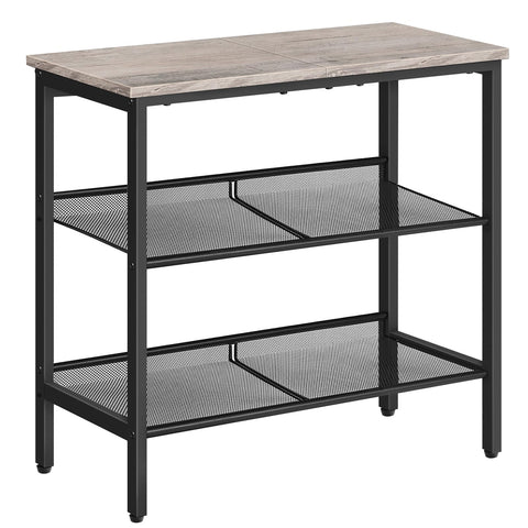 HOOBRO side table with three-tier design beside sofa for display