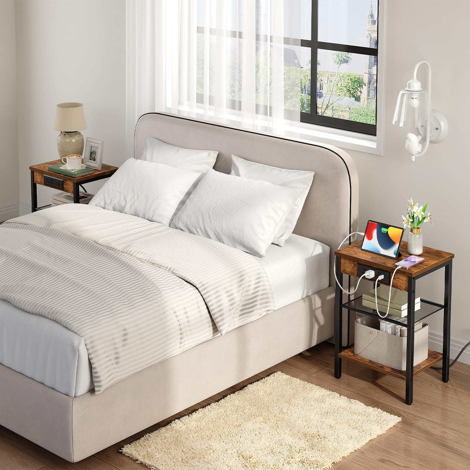 HOOBRO side table compact dimensions fit small spaces
