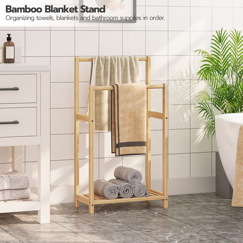 HOOBRO slim freestanding rack saves floor space in bedrooms.