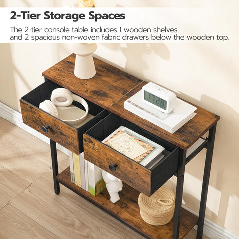 HOOBRO compact entryway table suits small spaces with style.