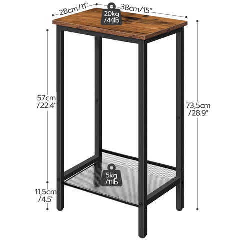 HOOBRO small tall table with 15x12 inch footprint fitting tight spaces