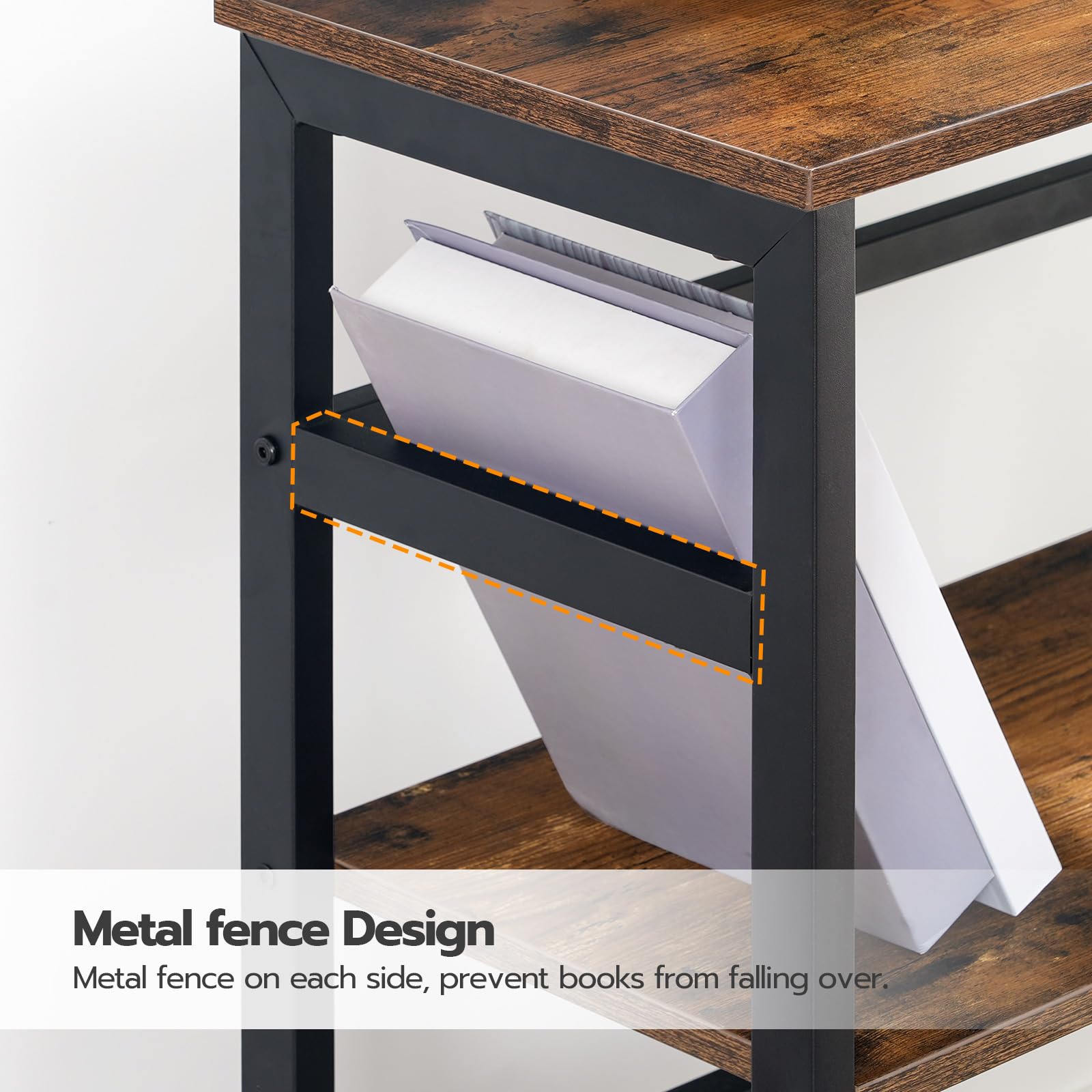 HOOBRO space-saving shelf fits into small spaces without clutter.