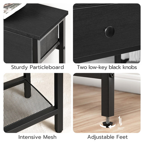 HOOBRO stable console table with adjustable feet protects floors
