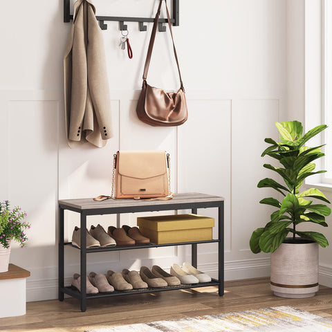 HOOBRO storage with two mesh shelves keeps shoes tidy and air-dried