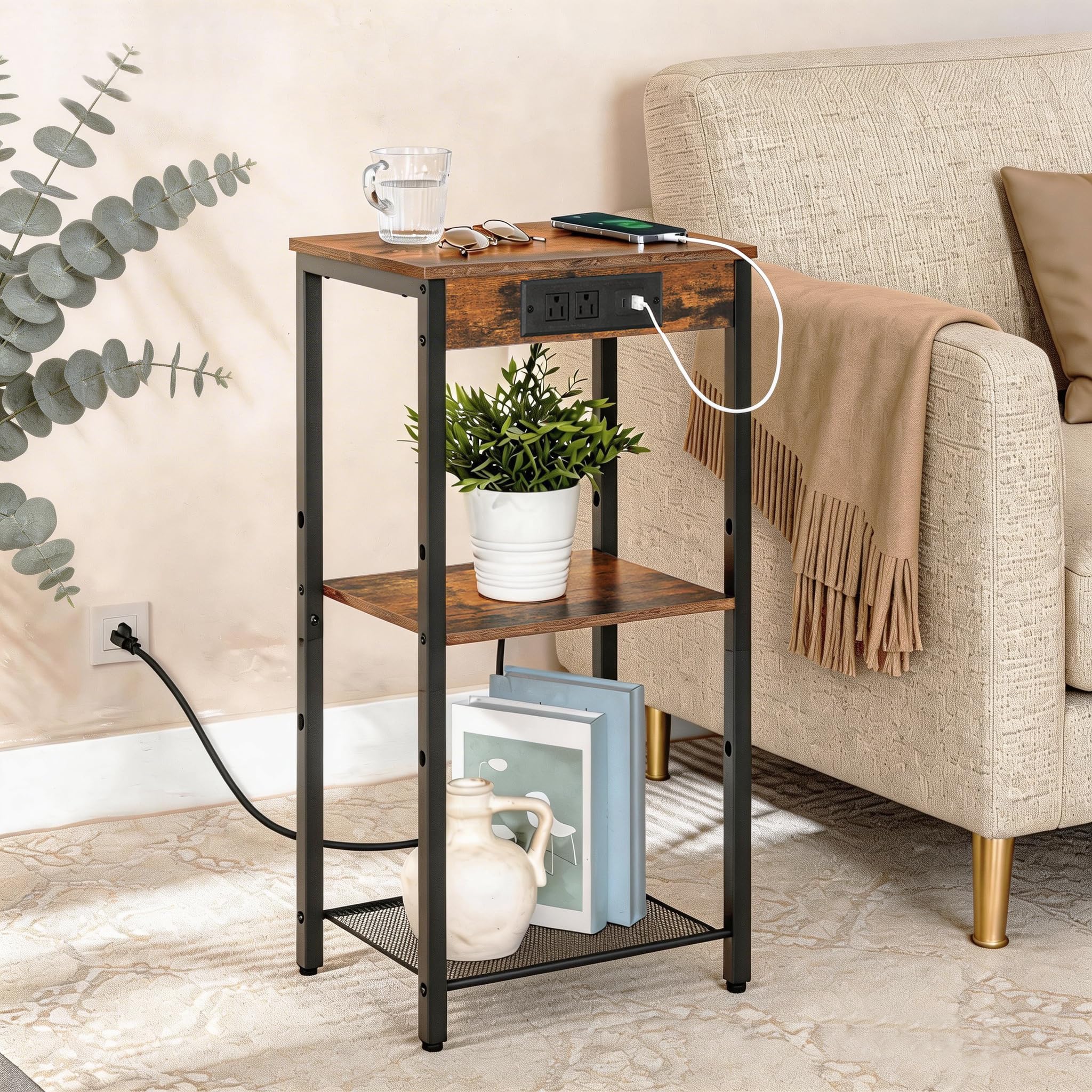 HOOBRO versatile table suits living rooms, bedrooms, and hallways