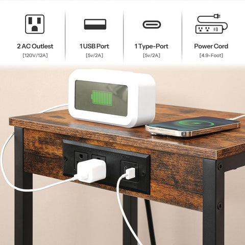 HOOBRO compact footprint fits beside couch or bed