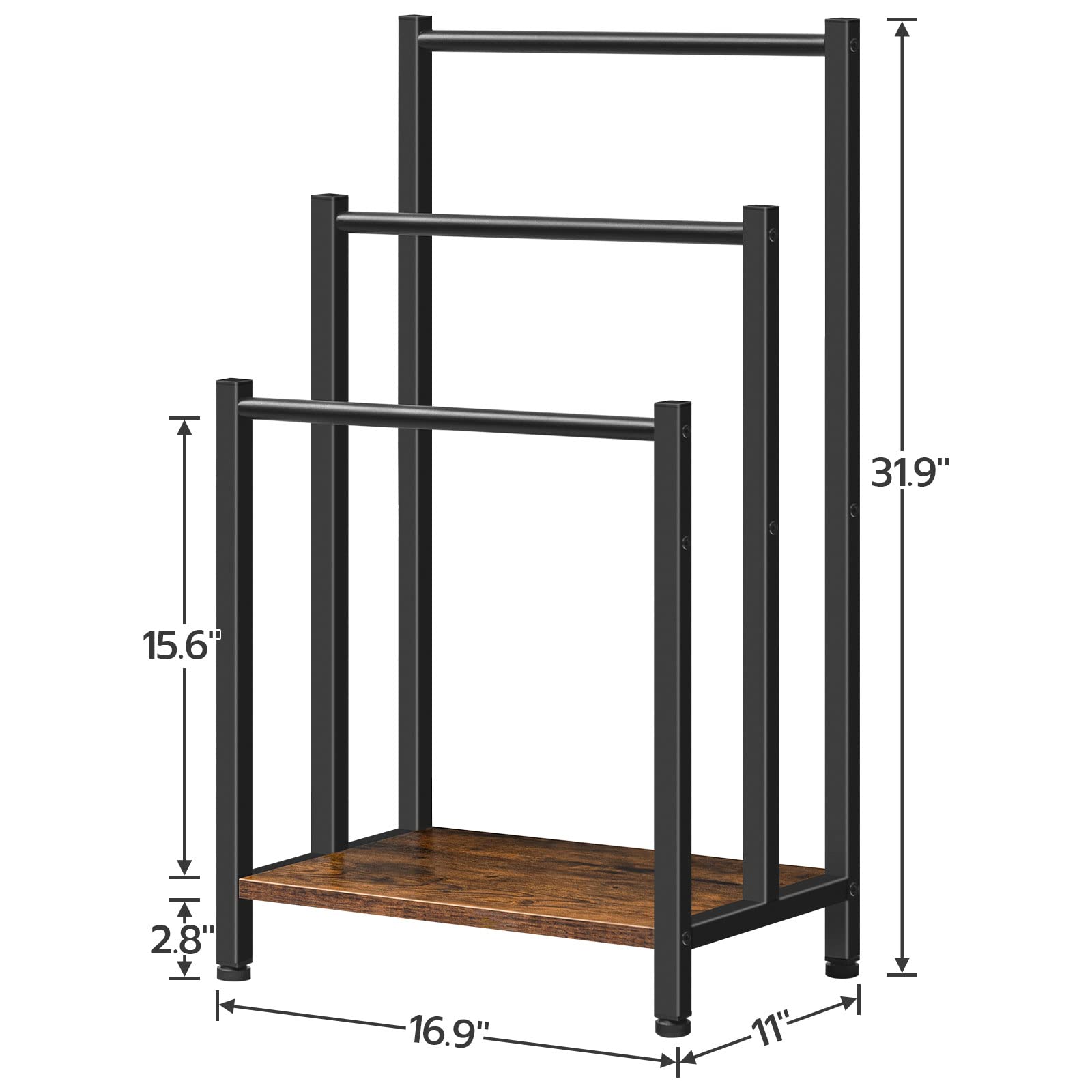 HOOBRO Towel Rack provides ample ventilation to help towels dry evenly.