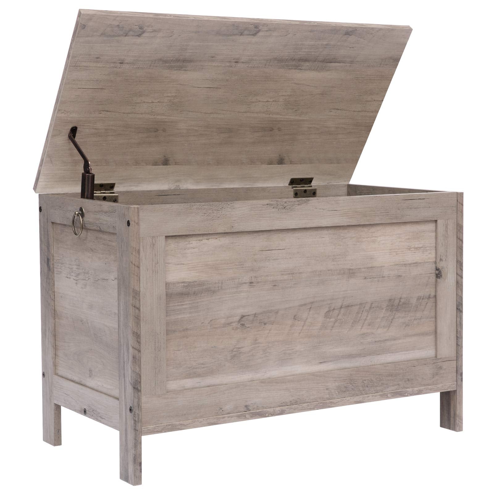 HOOBRO toy box greige retro design provides stylish storage for toys.