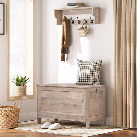 HOOBRO toy box safety hinges ensure smooth opening and closing.
