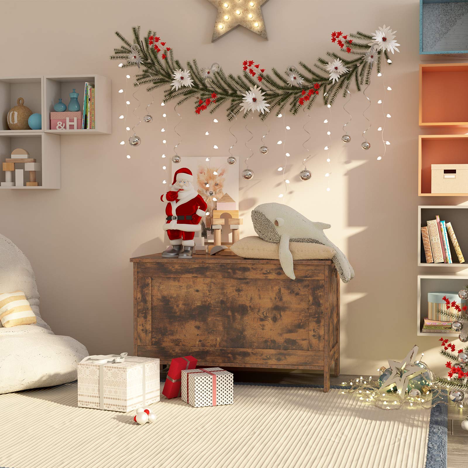 HOOBRO Toy Box side handles simplify moving the storage bench around your home.