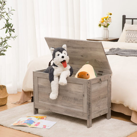 HOOBRO toy box top-access lid enables quick reach for items.