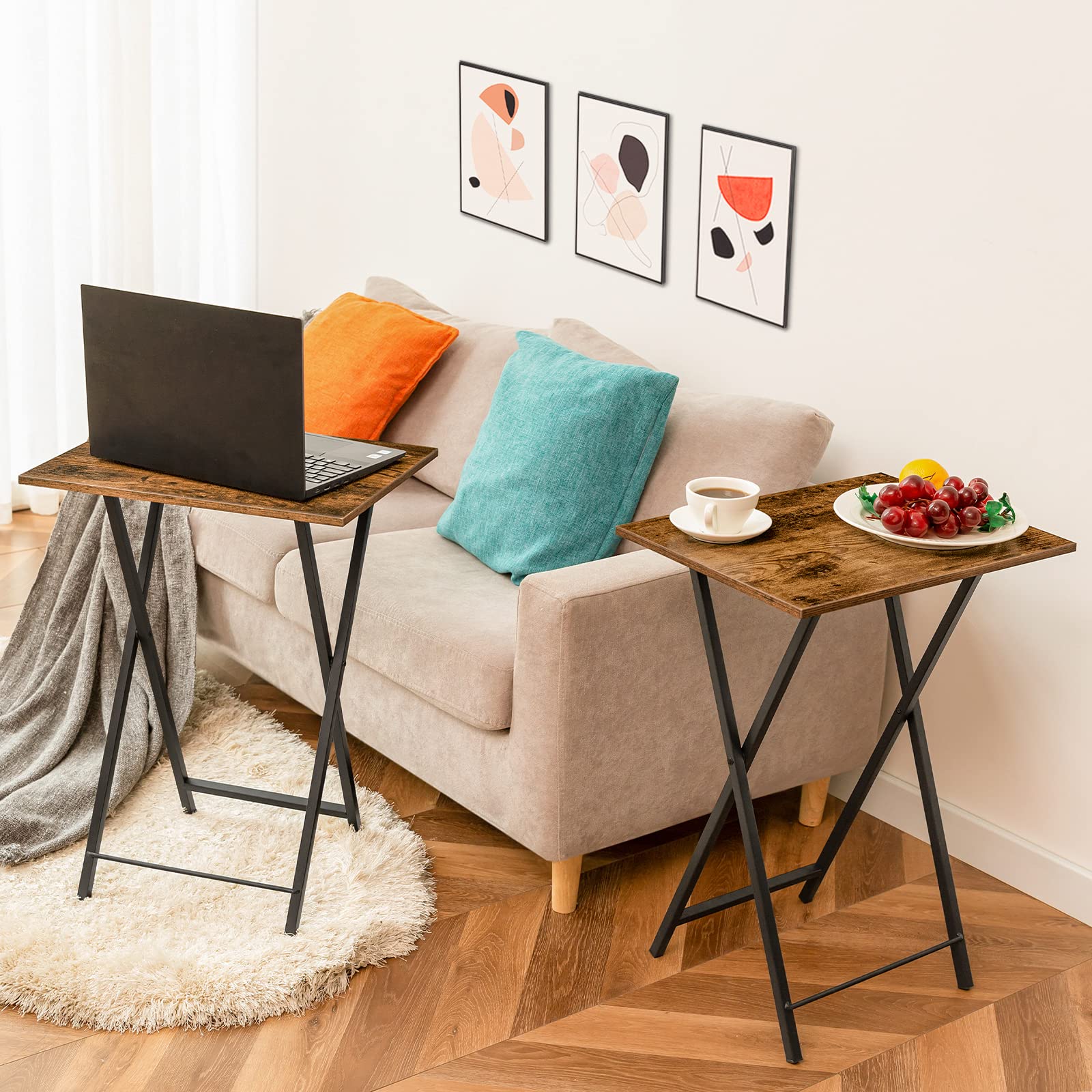 HOOBRO travel-friendly folding tray easy to move between rooms or trips.