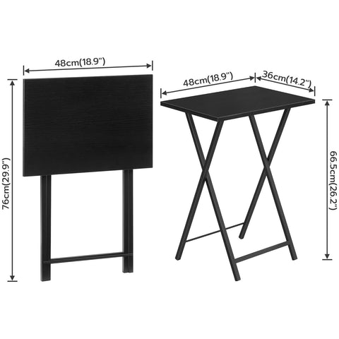 HOOBRO two-pack folding tables offer compact storage and ample surface.