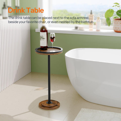 HOOBRO versatile use side table placed beside sofa or bathtub