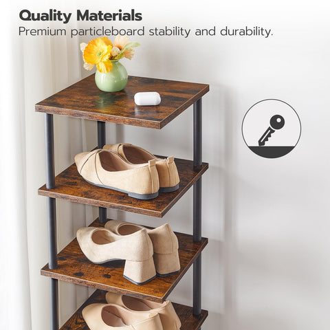 HOOBRO vertical shoe rack 8-tier as bedroom storage and display