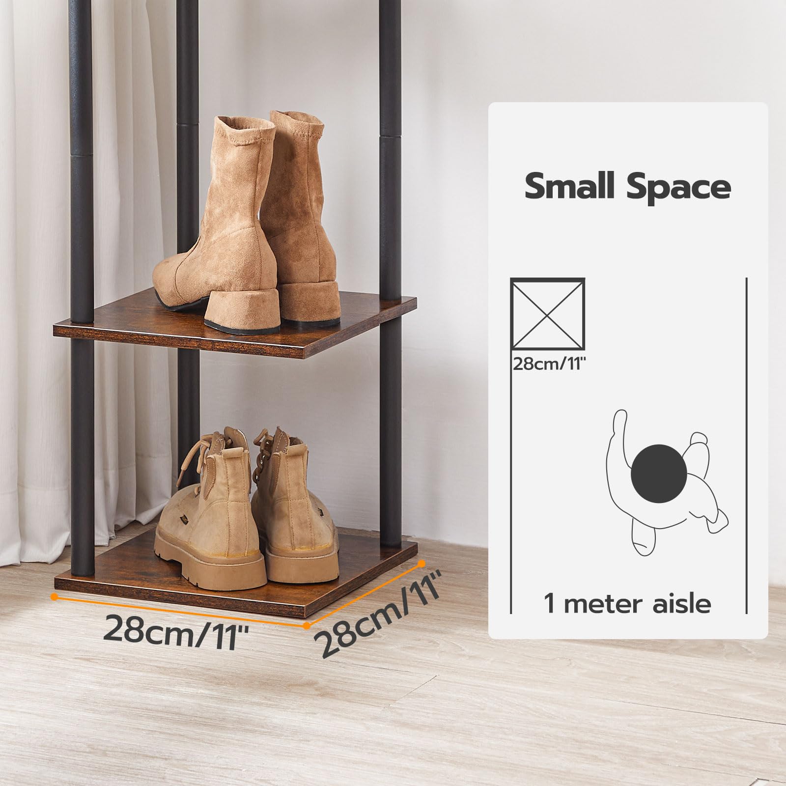 HOOBRO vertical shoe rack 8-tier keeps shoes neatly organized