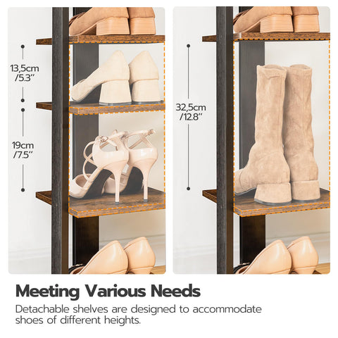HOOBRO corner-friendly shoe rack fits tight spaces for versatile storage