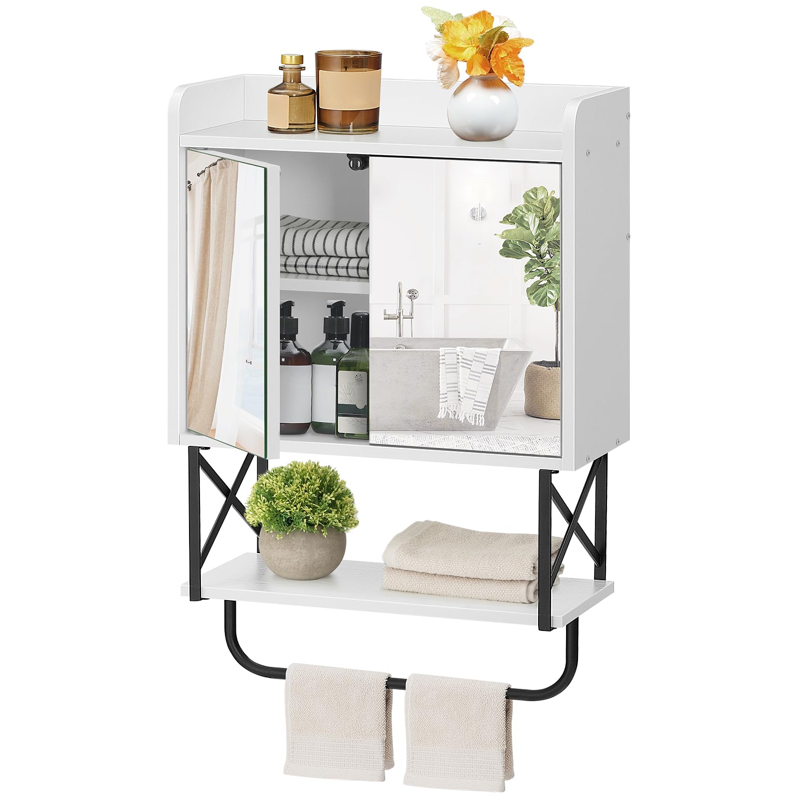 HOOBRO medicine cabinet fits bathrooms, living rooms, and bedrooms