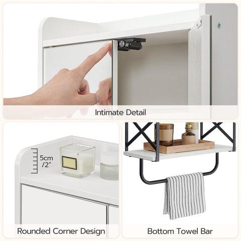 HOOBRO white cabinet blends with any decor and color schemes