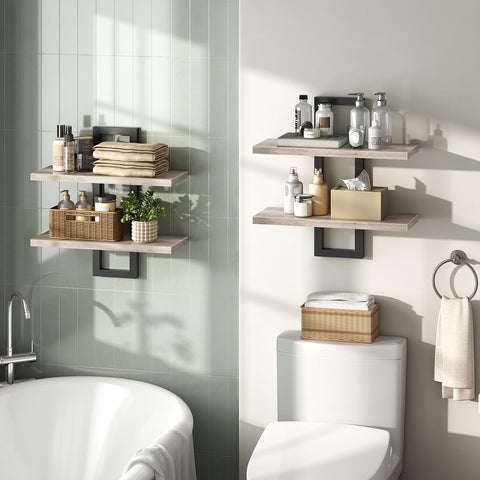 HOOBRO wall-mount shelves living room decor, easy organization and chic boost.