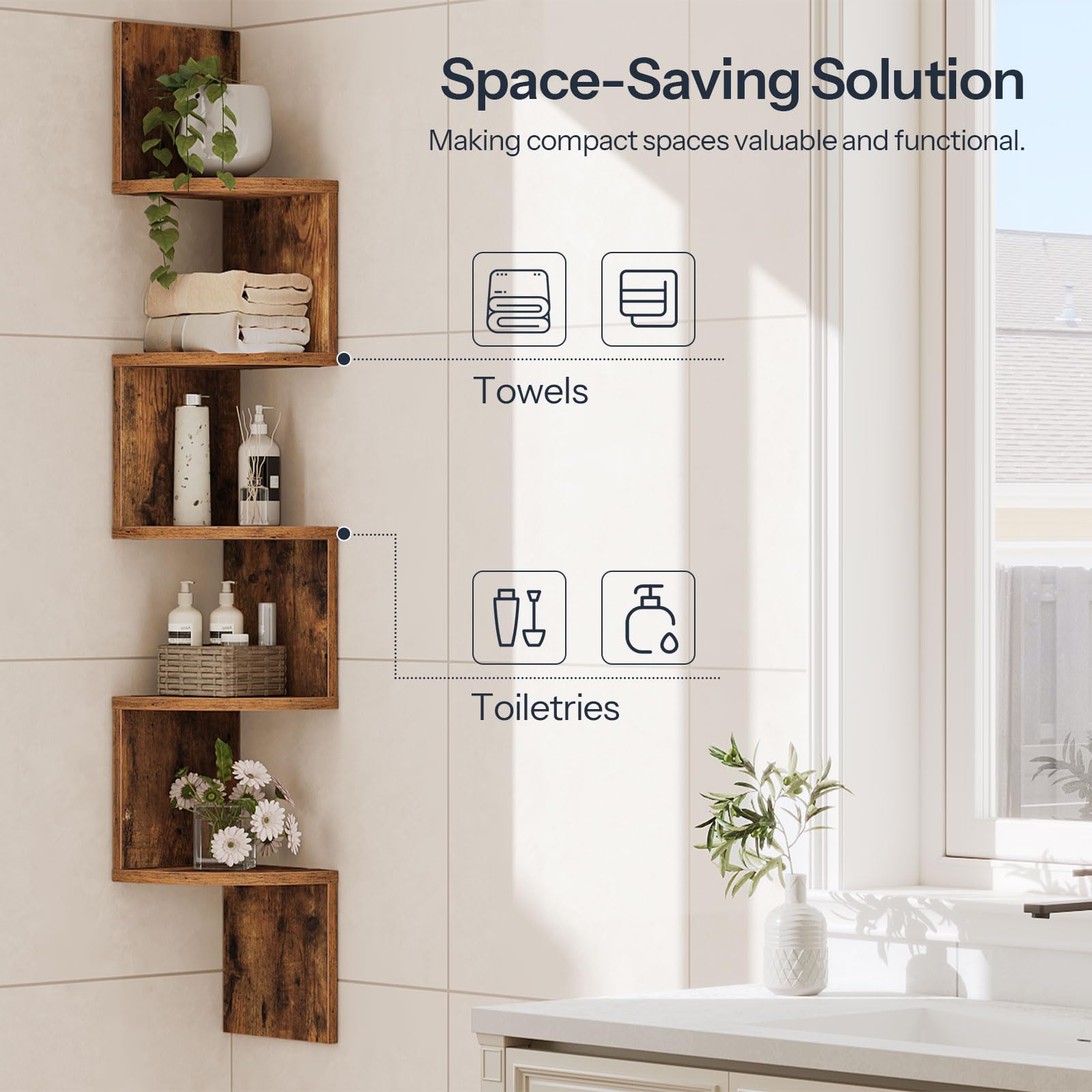 HOOBRO wall-mounted shelves are easy to clean with a quick damp wipe.