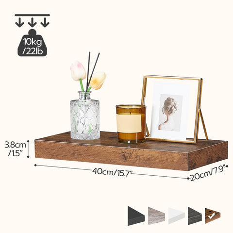 HOOBRO wall-mounted shelves ideal for living room storage and display