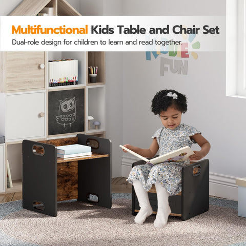 HOOBRO child chairs with non-slip feet provide stable seating.