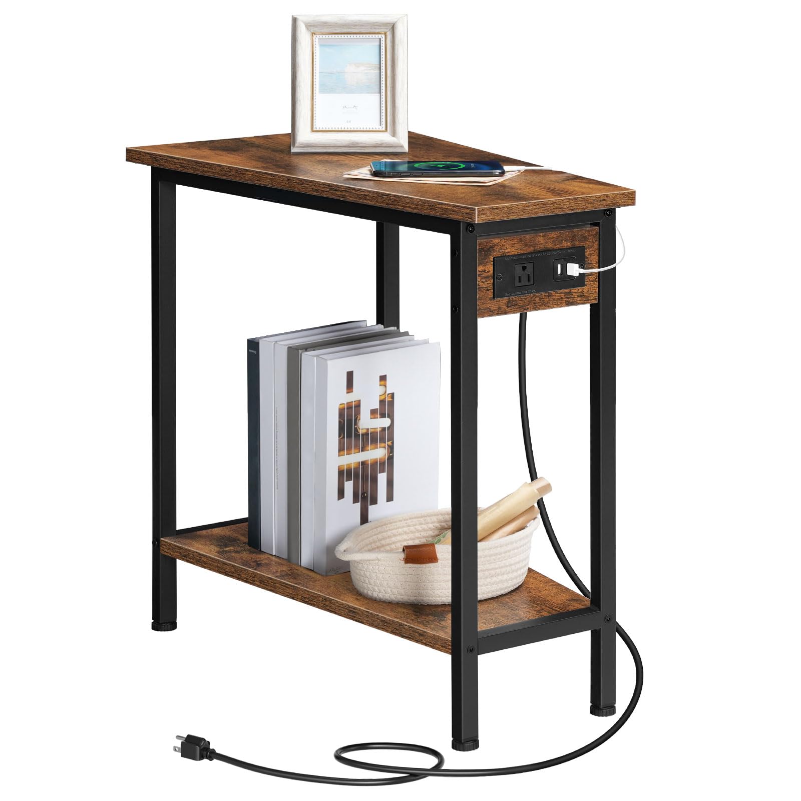 HOOBRO wedge end table suitable for living rooms and bedrooms