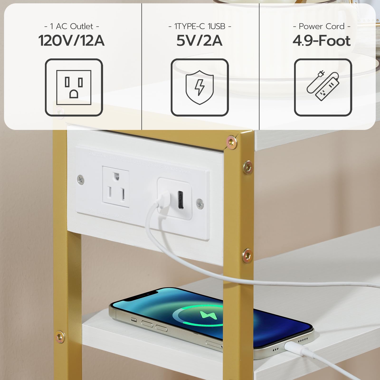 HOOBRO bottom mesh rack stores magazines for clutter-free living spaces.