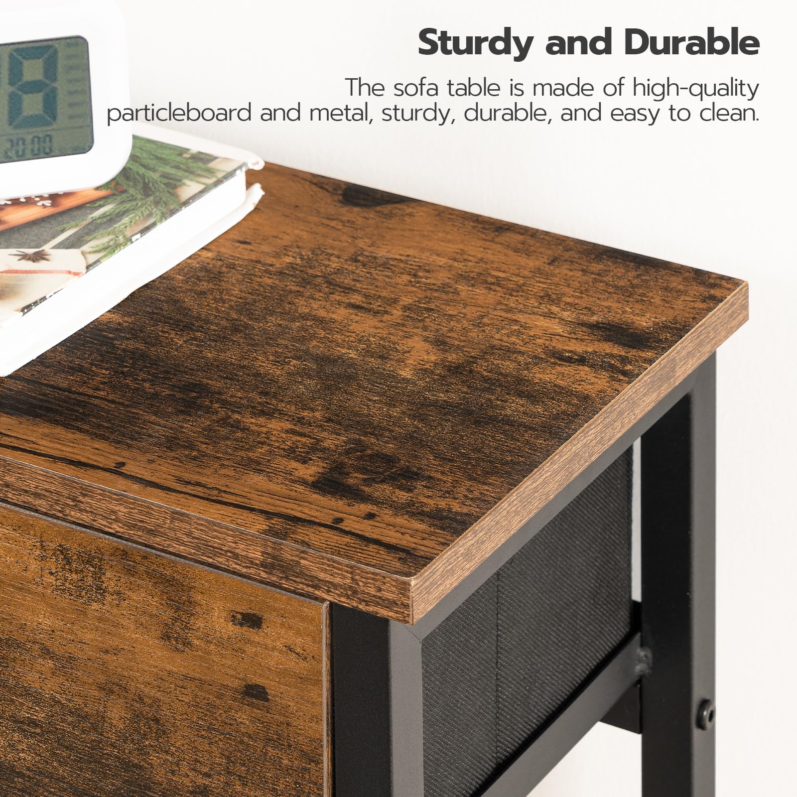 HOOBRO wooden shelves offer versatile storage and display.