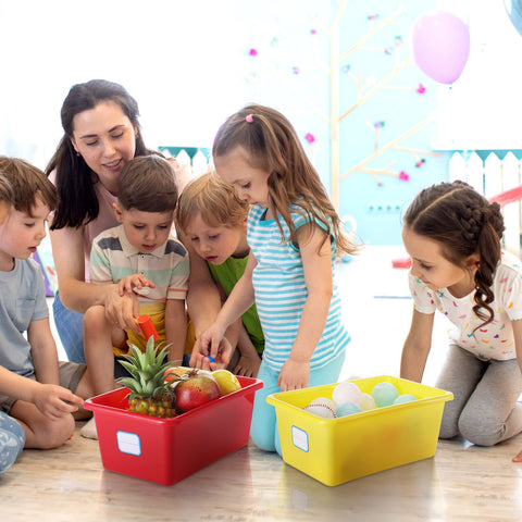 Hoolerry cubby bins suitable for classrooms and homes.