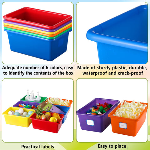 Durable Hoolerry plastic bins are water-resistant and durable for busy spaces.