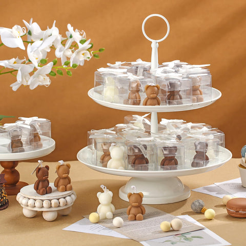 Hoolerry bear candles suitable for weddings and gender reveal celebrations.