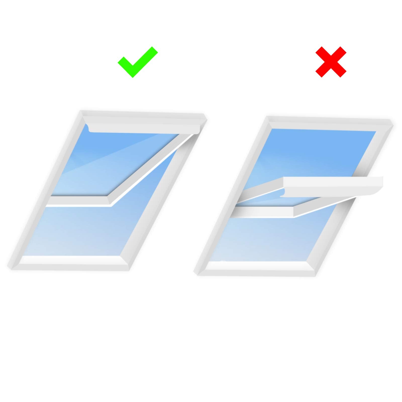 HOOMEE universal-fit diagram explains compatibility with most windows.