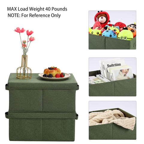 HOONEX collapsible storage bin with lids for easy stowing