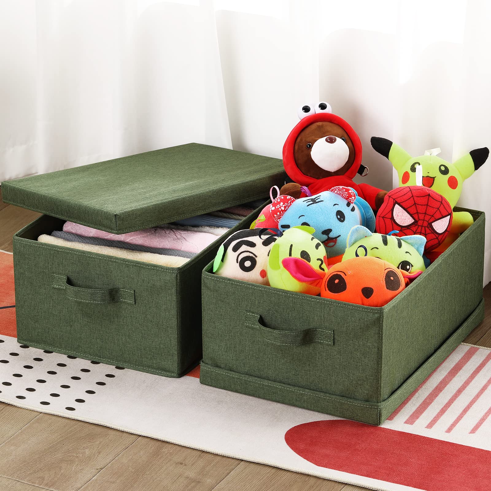 HOONEX storage bin with removable lids protects clothing from dust