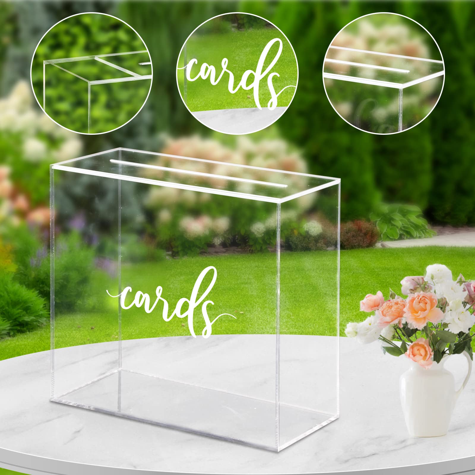 Hooqict blank gift card box with slot for easy drops