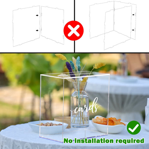 Hooqict reusable clear acrylic box preserves memories for future celebrations