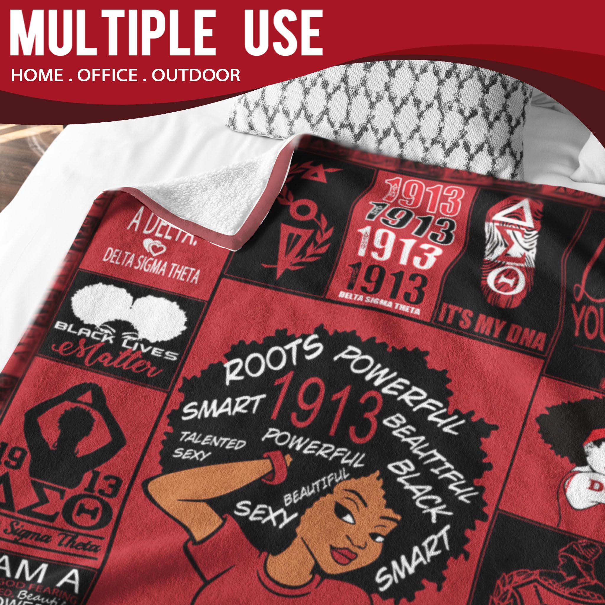 HOORZ throw blanket enhances dorm rooms and cozy movie nights