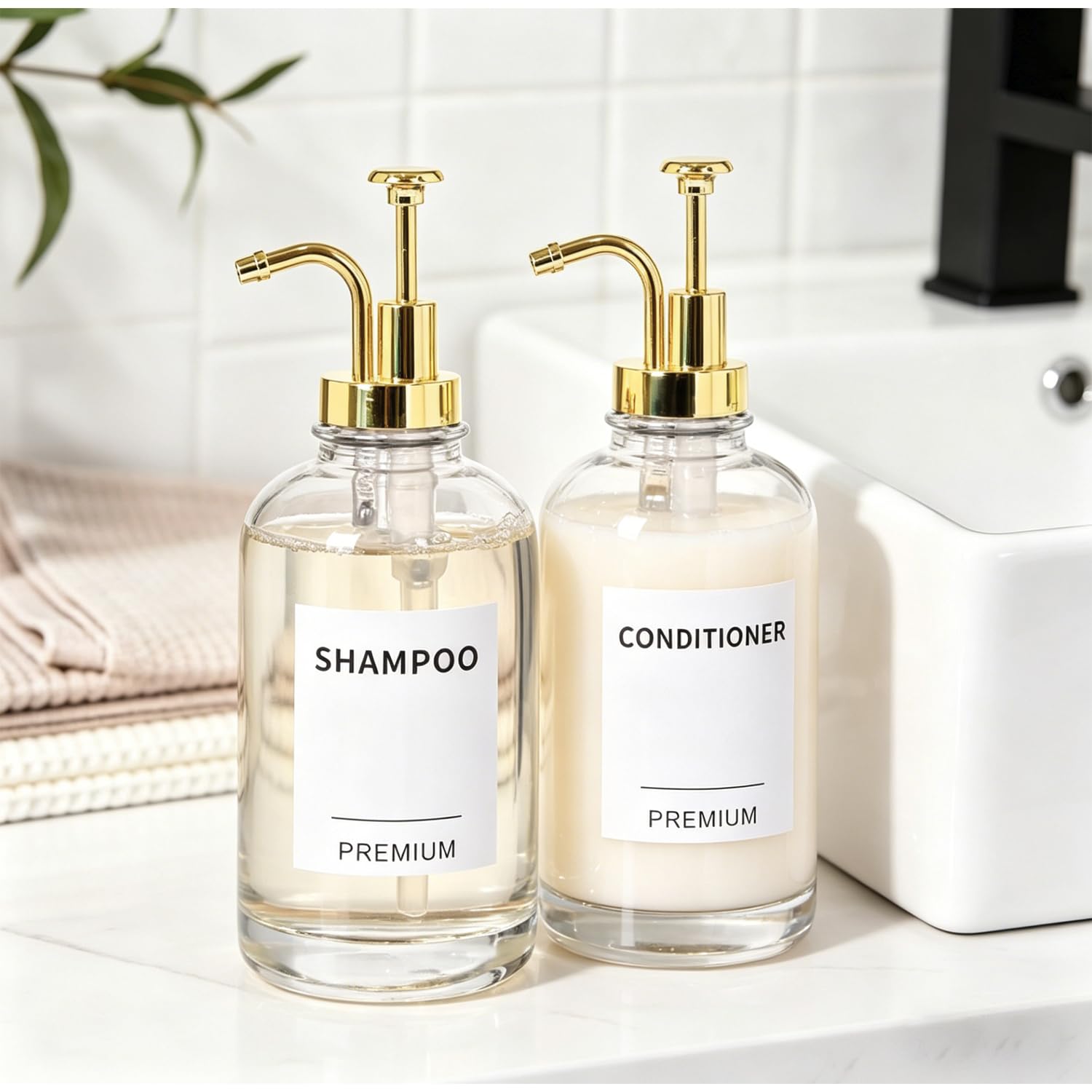 Hoousuper clear bottles show liquid levels at a glance
