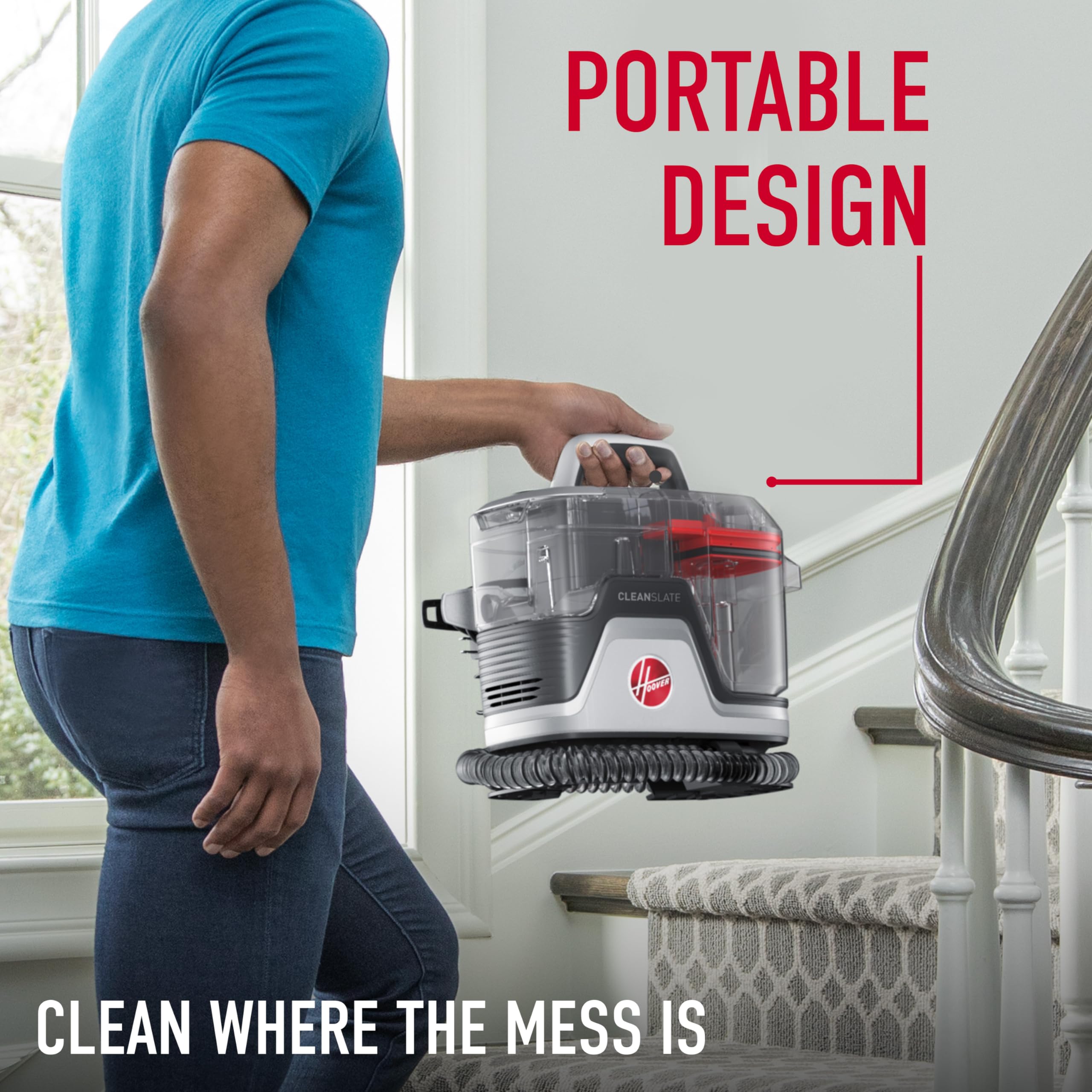 Hoover CleanSlate Plus TightSpot tool reaches crevices and tight spaces effectively.